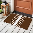 thumbnail image 4 of 2x3 Ft Entryway Area Rug, Brown White Stripe Kitchen Rug Runner Washable Floor Mat, Modern Rustic Vertical Striped Non Slip Indoor Door Mat Throw Carpet for Bathroom Living Room Bedroom, 4 of 8