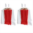 thumbnail image 1 of Caminos de mesa de roja (paquete de 2), 9.8 Ft, decoración rústica para bodas, despedidas y reuniones festivas., 1 of 5