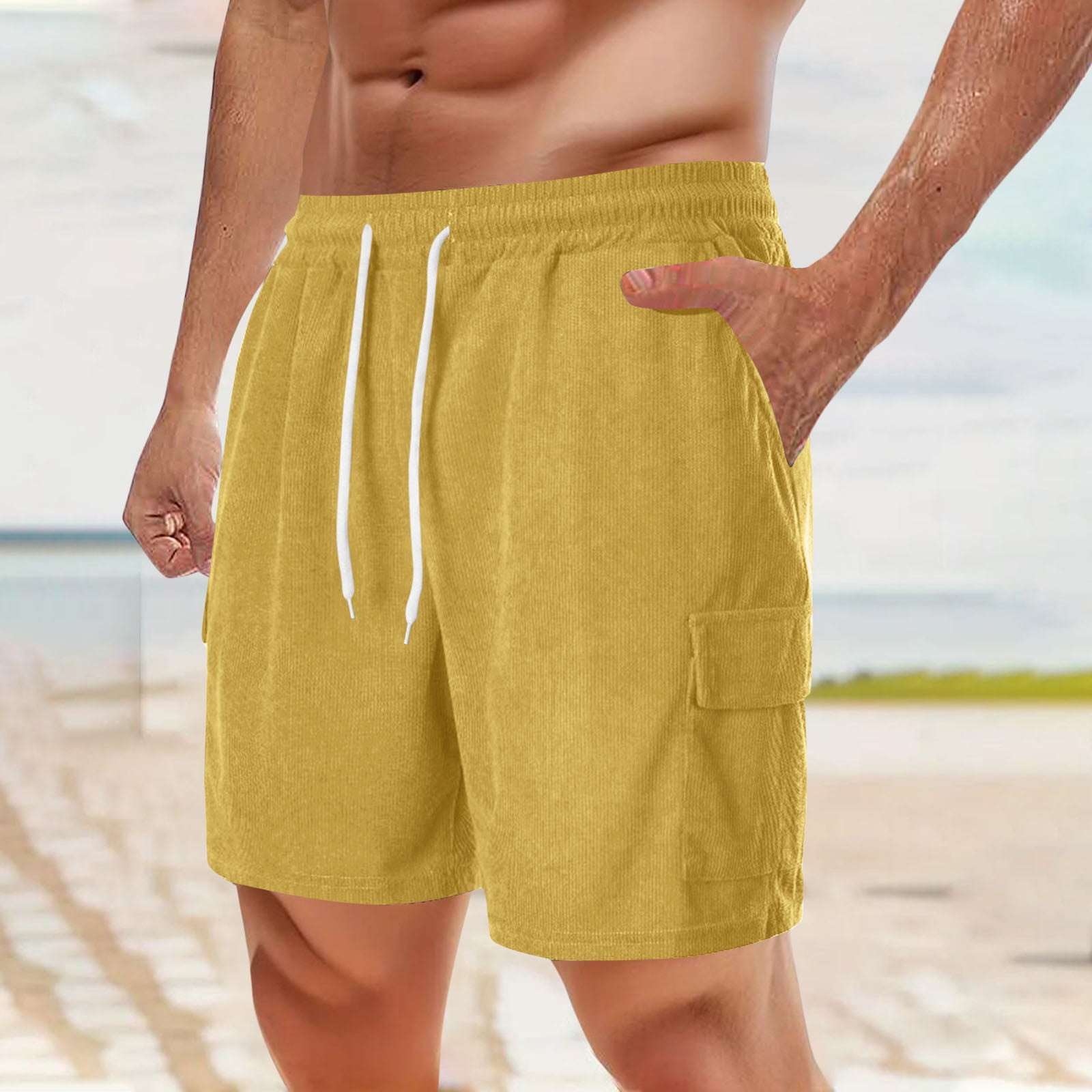 Short Running Homme Shorts De Sport Coton Court Course à Pied