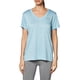 thumbnail image 1 of Under Armour Tech - Playera de Manga Corta con Cuello en V para Mujer, (490) Blizzard/White/Metallic Silver, XX-Large, 1 of 3