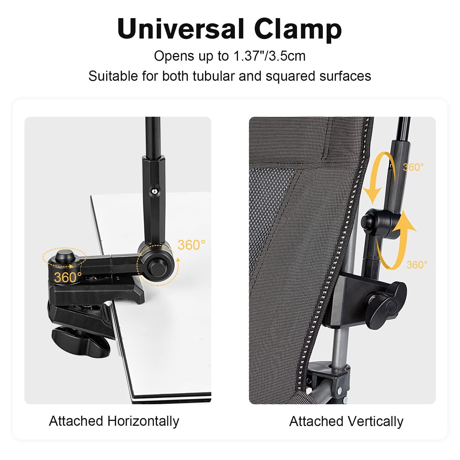 G4Free UPF 50+ Adjustable Chair Umbrella with Universal Clamp, XL UV Protection Sun Shade for Beach, Stroller, Wheelchair, Golf, Patio