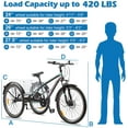 thumbnail image 5 of FICISOG 27.5 inch Men's Women's Tricycles Cruiser Bike Featuring Disc Brakes, Mountain Tricycle for Adults, 3 Wheeled 7-Speed Mountain Tricycle Cargo Basket, 5 of 7