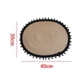 thumbnail image 4 of Manteles Decorativos de Algodón Y Lino para Mesa de comedor Macarena Manteles individuales redondos negro, 4 of 8