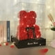 thumbnail image 5 of Oso rosa de PE con flor eterna, regalo de cumpleaños, regalo de San Valentín 520, regalo para novia, regalo creativo de flores artificiales, 5 of 6