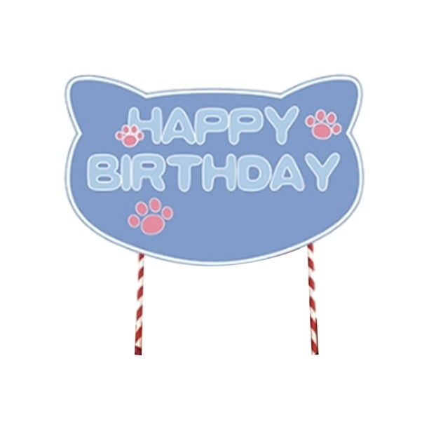 Ounissouiy 1 Uds. Conjunto de tarjeta de papel de arcoíris de 16,4 pies para fiesta de cumpleaños, cartel de feliz cumpleaños, cartel de Kits de decoración para fiestas Azul 7 pulgadas