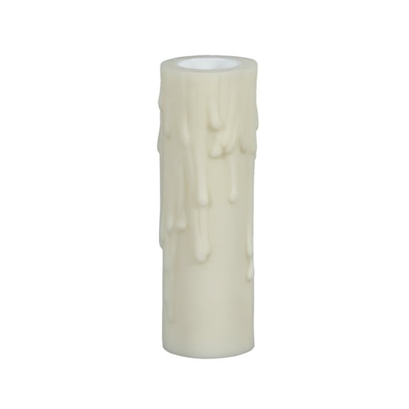 B&P Lamp 6" Tall Extra Wide Off White Polybeeswax Candle Cover or Candle Sleeve, Candelabra size