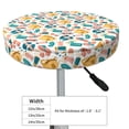 thumbnail image 4 of Balery Travel Elements Fundas de asiento para taburete de bar redondo de tela de terciopelo ajustables que protegen de arañazos y manchas para sillas de 14 a 17 pulgadas.-14 inch, 4 of 7