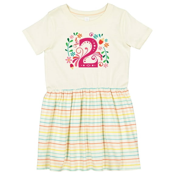 Inktastic 2nd Birthday 2 Year Old Girls Girls Toddler Dress