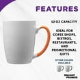 thumbnail image 4 of Java Two-Tone Coffee Mugs 12 oz. Set of 10, Bulk Pack - Perfect for Coffee, Tea, Espresso, Hot Cocoa, Other Beverages - Orange, 4 of 5