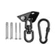 thumbnail image 4 of Kits para colgar hamacas, colgadores oscilantes, soportes de techo con ganchos de bloqueo, gancho de techo oscilante, broche para silla de gimnasio, Negro, 4 of 8