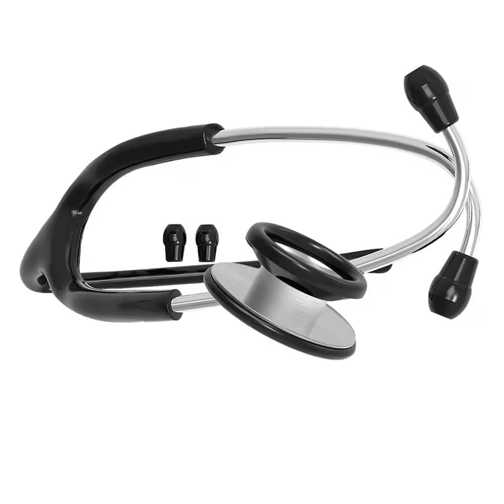 Dual Head Stethoscope for Adult Medical Use (black)