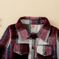 thumbnail image 5 of GYRATEDREAM 0-5T Little Kids Toddler Baby Boy Girl Shirt Jacket Plaid Long Sleeve Button Down Fall Flannel Shacket Coat Tops, 5 of 9
