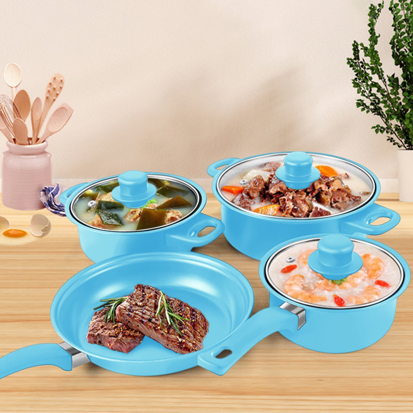 MIMICOOK™⎮ENSEMBLE DE CASSEROLES ET POÊLES ANTIADHÉSIFS ET USTENSILES
