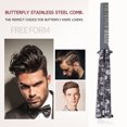 thumbnail image 4 of Butterfly Knife Combs Vintage Skeleton Folding Training Comb Brush (Blanco) Ndcxsfigh Nuevos Originales, 4 of 9
