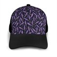 thumbnail image 3 of Yiaed Lavender Flowers Print Baseball Cap Dad Hat Polo Style Plain Blank Adjustable Size, 3 of 5