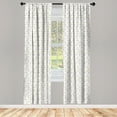 thumbnail image 2 of Ambesonne Stars 4-Panel Curtains, Sleep Well Themed Pattern, 56"x63", Khaki Pale Grey, 2 of 4