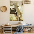 thumbnail image 2 of Safari Decor Wall Hanging Tapestry, Leopard On Tree Trunk Desert Plants Exotic Hunter Predator Big Cat Picture Print, Bedroom Living Room Dorm Accessories, 60 X 80 Inches, by Ambesonne, 2 of 5