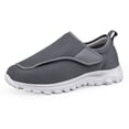 thumbnail image 2 of Zapatos Ortopédicos Sin Cordones para Hombre  Diabéticos Antideslizantes Personas Mayores (gris Oscuro 45), 2 of 9