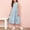 Blue, variant on Amidoa Girl Dresses Sleeveless A-Line Cotton Dress Casual Summer Sundress for Kids Blue Size 9