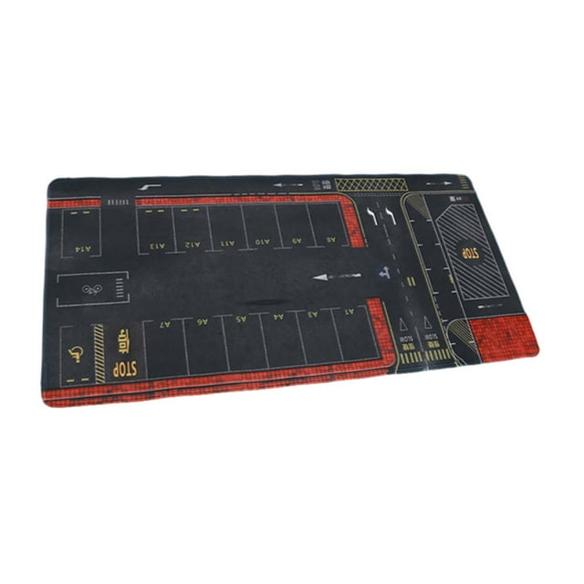 HILABEE 1/64 Scale Parking Lot Mouse Pad Desktop Nonslip Layout Garage Toy Mouse Pad