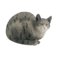 thumbnail image 2 of Cat Modelo Figura realista de gatito realizado Figurina en miniatura Simulación coleccionable Juguete Estatua de gato realista para el estante de boda Negro gris 7x4x4.8cm, 2 of 8