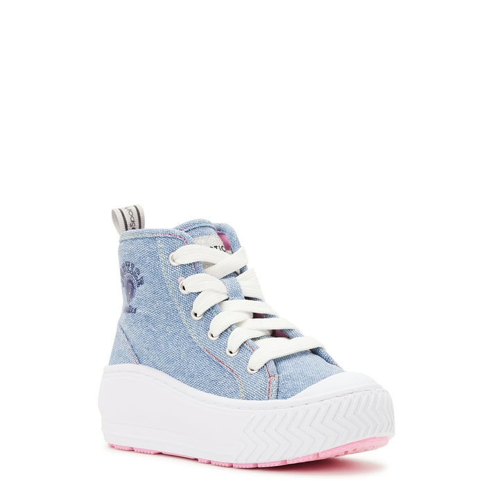 Justice Little Girl & Big Girls Lug Bottom High Top Sneakers, Sizes 13 ...