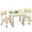 Wood Color, variant on EDTara Kids Table and Chair Set for Ages 2-10, Height Adjustable Toddler Table and 2 Chairs Set with Graffiti Desktop & Non-Slip Legs, Easy to Wipe, for Kids Room, Classroom