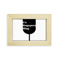 thumbnail image 1 of Silueta de Singapur Sling Cocktail Escritorio de madera Arte Pintura 5x7 pulgadas marco de foto foto, 1 of 4