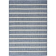 thumbnail image 5 of Nourison Positano Indoor/Outdoor Navy Ivory 5' x 7' Area Rug (5x7), 5 of 9
