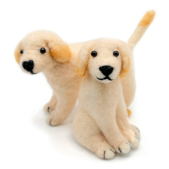 2 Pack Labrador Dog Needle Felting Kits for Beginners Gift for Mom DIY Craft Kit