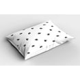 thumbnail image 2 of Ambesonne Fish Pillow Sham, Underwater Tropical Animals, 26" X 20", Black and White, 2 of 2