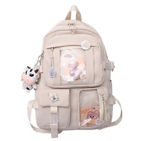 Large Capacity Backpack, Travel Backpack with Multi Pockets for Adults Teens Kids White