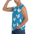 thumbnail image 3 of Haiem Men's Cartoon Chicken Print Tank Tops Summer Sleeveless Cut Off Workout T-Shirts Fitness Vest Athletic Undershirts-Large, 3 of 8