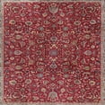 thumbnail image 1 of Ahgly Company Indoor Square Traditional Orange Salmon Pink Persian Area Rugs, 6' Square, 1 of 6