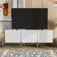thumbnail image 5 of Pemberly Row Modern / Contemporary Wood 3-Cabinet TV Stand in White, 5 of 8