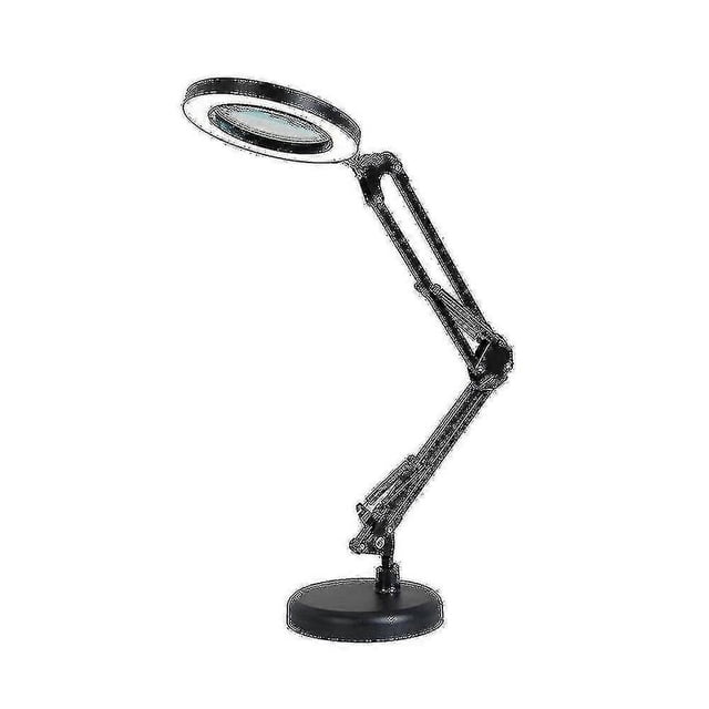 64-LED Magnifying Desk Lamp with 8X Magnification, 10-Level Dimmable Brightness