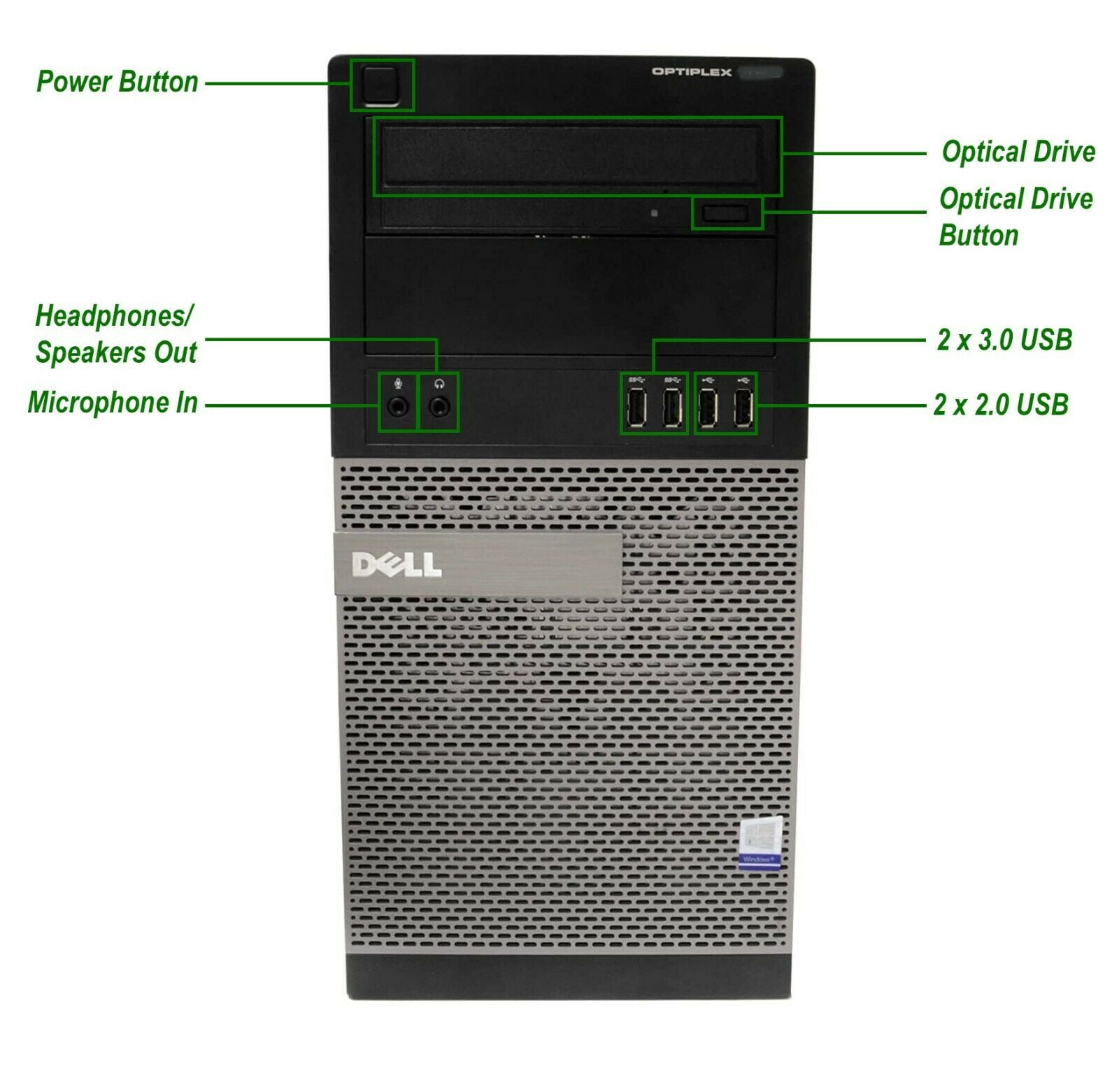 Restored Gaming Dell Desktop Tower Computer PC Intel Core i7 4th Gen. Processor 16GB DDR3 Ram 2TB Hard Drive, Bto NVIDIA GeForce GT 1030 DDR5, Wifi Adapter Windows 10 (Refurbished)