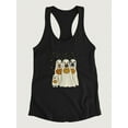 thumbnail image 3 of Trick Or Treat Dogs Racerback Tank Women -Fab Funky Designs, Female x-Small, 3 of 4