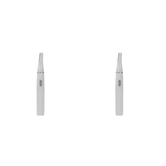 Soidarity Recortador de vello facial eléctrico 2 en 1 para hombres y mujeres, botón portátil, operación, nariz, ceja, herramienta de aseo, 2piezas