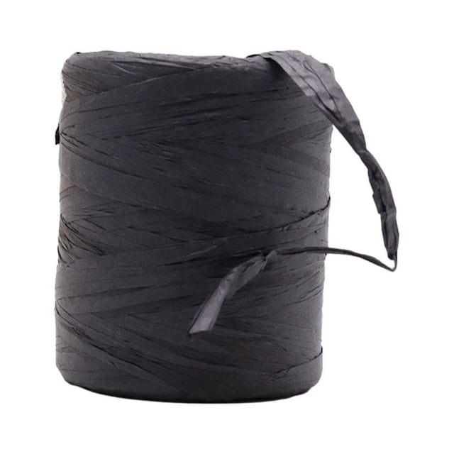 Youkk Wide Application Raffia Yarn For Various DIY Projects And Durable Beautiful black 1Set