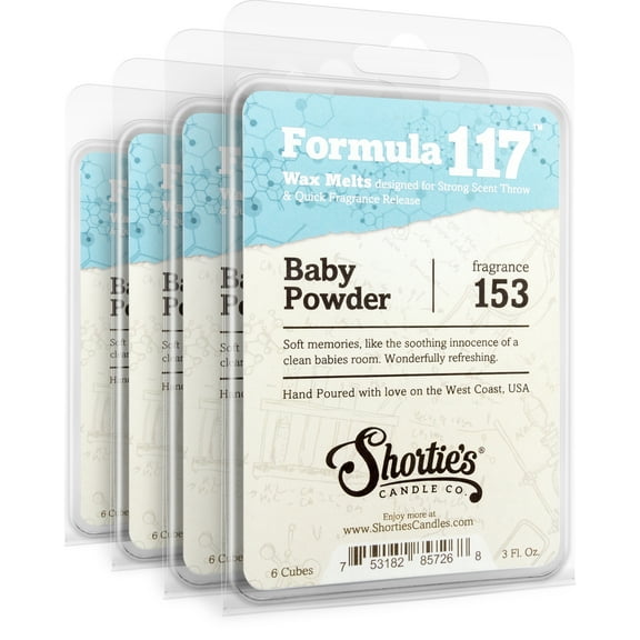 Baby Powder Wax Melts Bulk Pack - Highly Scented   Natural Oils - Shortie's Candle Company