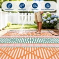 thumbnail image 4 of Outdoor Rugs, Waterproof for Patios Clearance, Reversible Plastic Straw Camping Carpet Boho Foldable Mats for RV, Picnic, 4 of 15