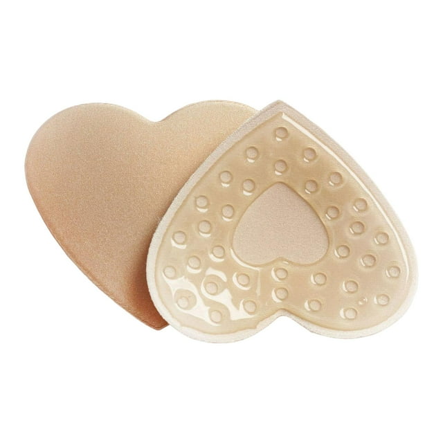 TISHITA 2Pcs 1 Paire Couvre-Poitrine Adhésif Silicone Femmes Hommes Robe de Soirée Brun Coeur
