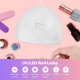 thumbnail image 3 of 88W Nail Dryer UV LED Nail Curing Lamp for Gel Nail Polish, Professional Nails Art Tools Accessories for Home Salon, Small Size, 2 Timer Setting (White) ALT2, 3 of 3