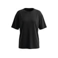 thumbnail image 3 of Short Sleeve T Shirts Womens Oversized Summer Crewneck Solid Color Tees Casual Basic Tops Black 2XL, 3 of 7