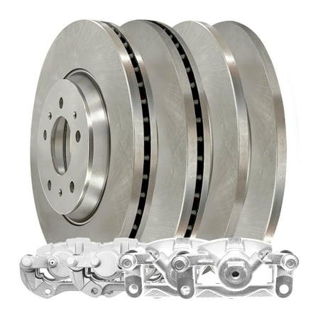 AutoShack Front & Rear Brake Rotors Calipers | Replacement for 2006-2007 Chevrolet Monte Carlo 2006-2010 Impala 3.5L 3.9L 5.3L V6 V8 FWD | 8-PC Brake Kit