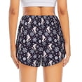 thumbnail image 2 of Lsque Elegant ice skates snowflakes A Printed Women's Running Shorts with Liner Pockets,Elastic Quick Dry Workout Athletic Gym Yoga Shorts,Womens High Waist Shorts-XX-Large, 2 of 9