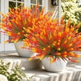 thumbnail image 4 of Artificial Plants Outdoor, 20 Pcs Fake Mums Artificial Fall Flowers UV Resistant Outdoor Faux Plants, Plastic Faux  Greenery Shrubs for Home Porch Garden Yard, 4 of 8