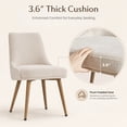 thumbnail image 5 of Modern Upholstered Dining Chairs with Thick Cushion & Curved Back, Dining Side Chairs with Solid Wood Legs for Dining Room,Kitchen,Cafe, Set of 4,Beige, 5 of 7
