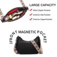 thumbnail image 5 of FALAN MULE Small Crossbody Bags for Women Leather Triple Zip Shoulder Handbag with Adjustable Shoulder Strap, 5 of 6